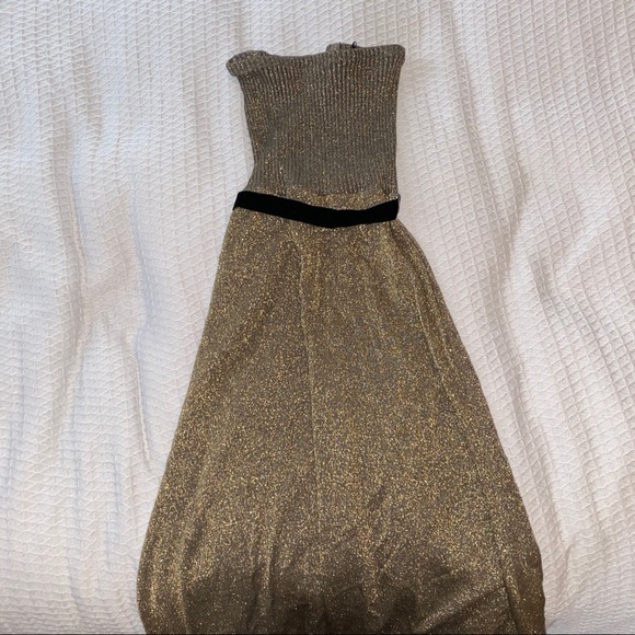 Free People | Strapless Gold Dress - Picture 5 of 5